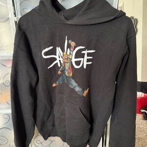 Black Graphic Hoodie